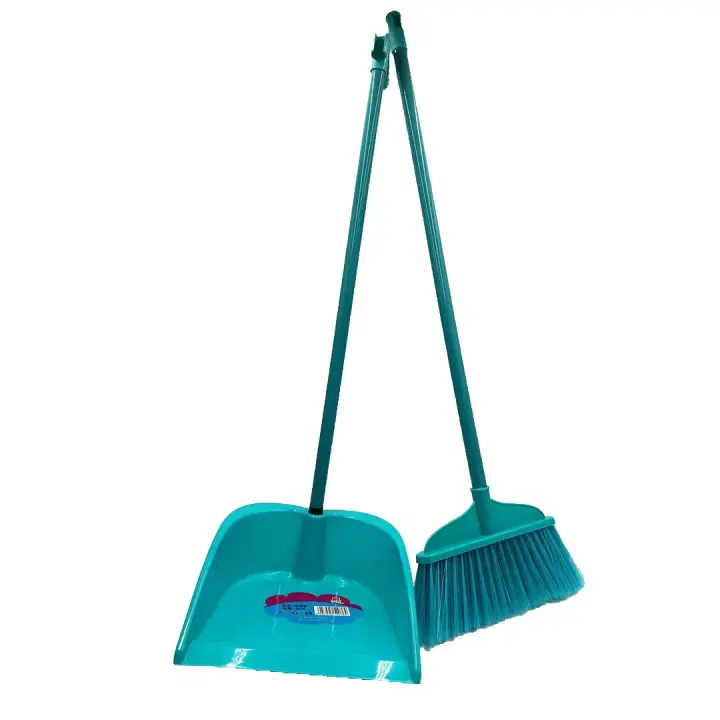 Broom and Dustpan Set Dust Pan with Handle Cleaning Brush Broom Floor Sweep WALIS 2n1 #2076