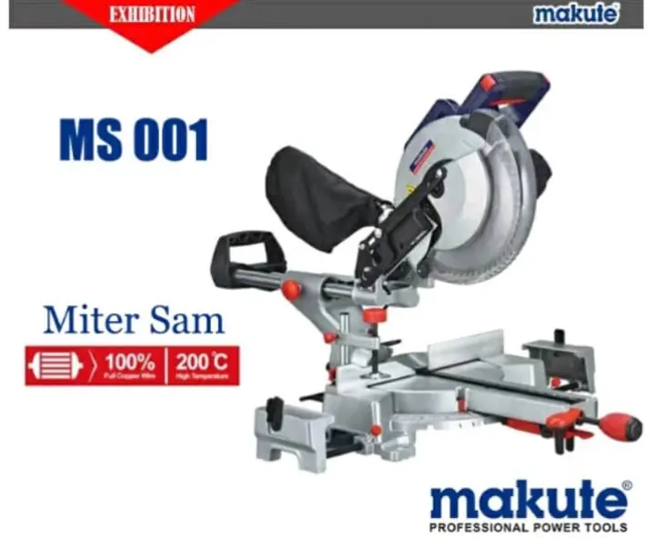 Makute (255MM Heavy Duty Miter Saw MS006-MS001) Can Turn 180 Degrees With Strong Power high quality