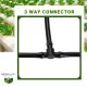 3 Way Connector for 4/7 MM Micro Tubing Drip Irrigation in Hydroponics Set-Up. 