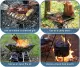 Campingmoon MT-2 Portable Stainless Steel Camping Grill / Stove / Fire Pit (34x35x26cm). 