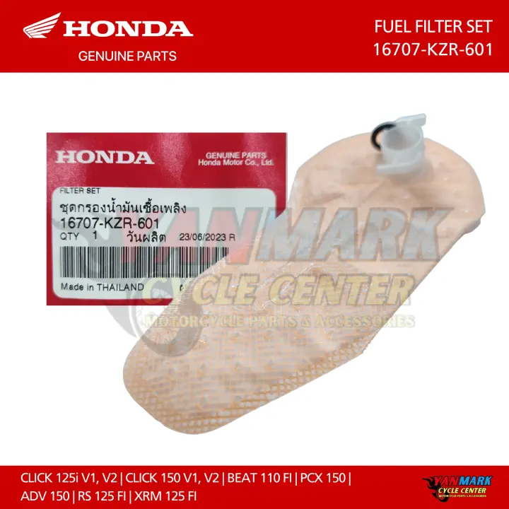 ORIGINAL HONDA - FUEL FILTER SET - CLICK 125i V1, V2 | CLICK 150 V1, V2 | BEAT 110 FI | PCX 150 | ADV 150 | RS 125 FI | XRM 125 FI - 16707-KZR-601