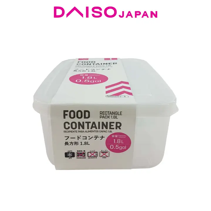 Daiso Rectangle Food Container (1.8L)