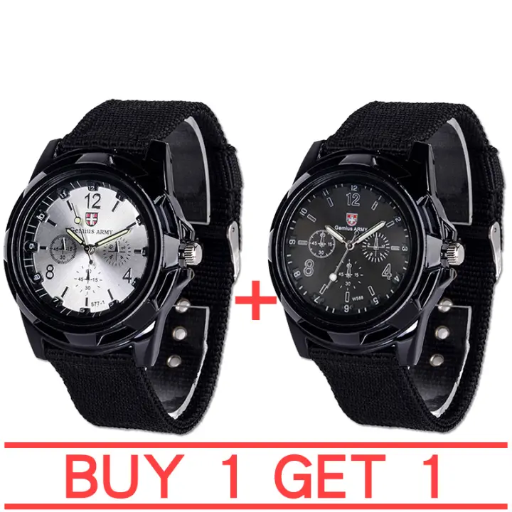BUY 1 TAKE 1 Fashion Watch Women Men Analog Quartz Watches Nylon Strap Watch