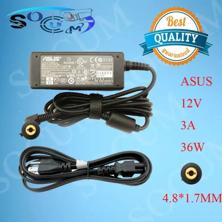 Laptop Charger 12v 3a For Asus Eee Pc 900 901 902 904 1000 1000h 900ha 1000he 1002ha Lazada Ph