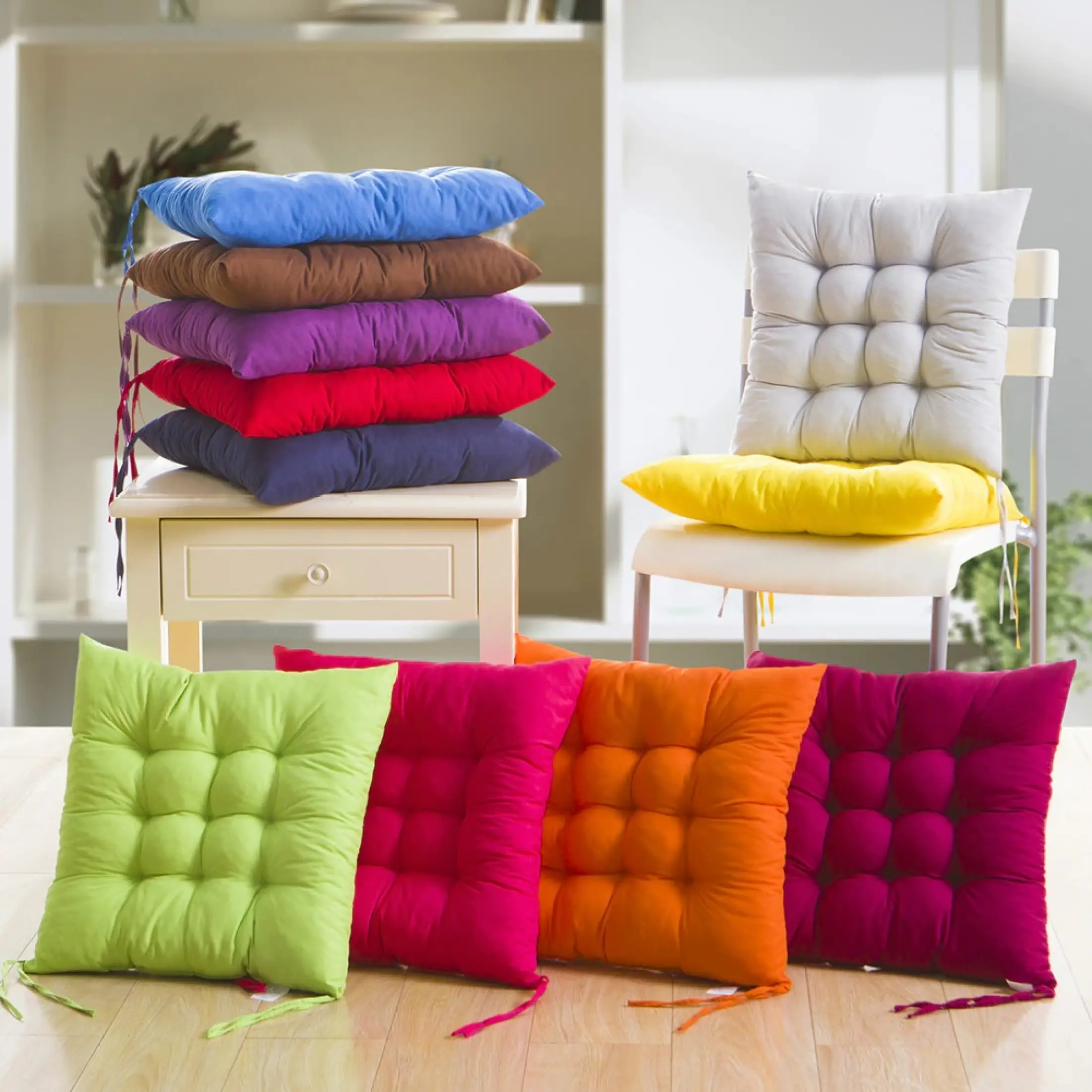 Dining Chair Cushions With Ties Soft, Non Slip Dining Room Chair Cushions