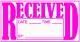 Pre-layout Received Date Time By Stamp Office Business Crystal 30mm x 60mm COD. 