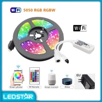 fishidea DC 12V 16.4ft LED Strip Light Waterproof 5050 RGB Kit Mutil-Color 5m Strips Lights IP65 with Bluetooth Controller by APP for Andriod iOS 