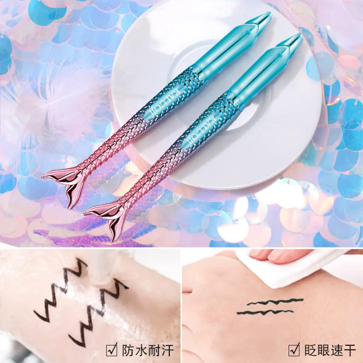 PHILLIPINES NO.1 TIKTOK HOTSALE MERMAID EYELINER PEN WATERPROOF NOT TO DIZZY STAR LINER EYELINER PEN