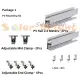 PV Aluminum Railings Roof Solar Panel Mounting Rail 2.4 2.2 Meter 2 or 4 Pieces Package 1 2 3 4 5 &6. 