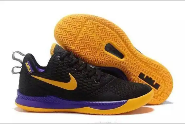 Lebron james black and yellow shoes Clearance