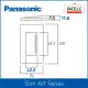 Panasonic Slim Art Duplex Universal Outlet w/ Ground without Shutter (White / Metallic Gray). 