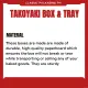 25pcs Takoyaki Box and Tray for 4 pcs Takoyaki | Take Out Box |  Inside Laminated White. 