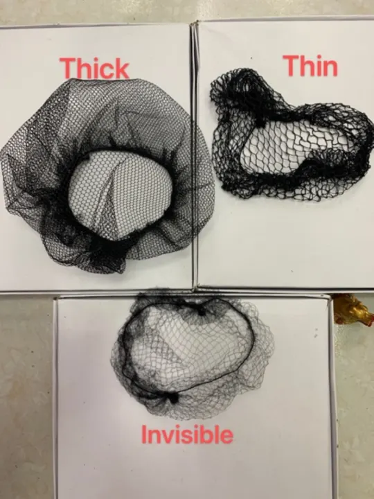 [12pcs]Hair net black hairnet thick&thin invisible ponynet