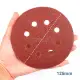 Pack of 100pcs Assorted Grit Aluminum Oxide 8-Hole Sanding Discs 125mm (5”). 