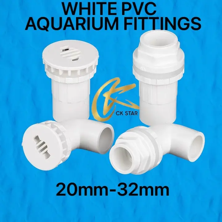 PVC Overflow , Drain , Connector Aquarium Fittings Fish Tank Water Cycle Pipe Connectors Inner Diame