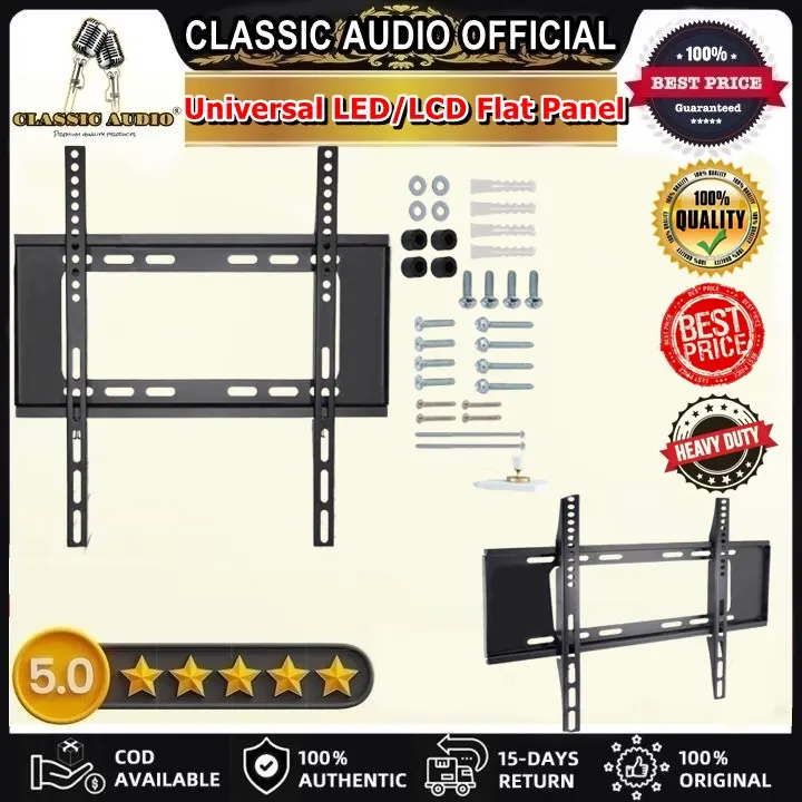 Universal LED/LCD Flat Panel Wall Mount Bracket 32-70 CA Fixed Heavy Duty (Original)