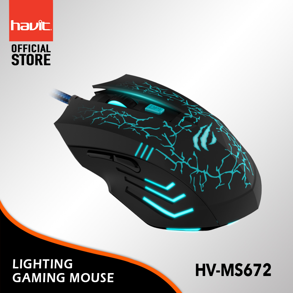 havit hv ms672 ergonomic led wired mouse