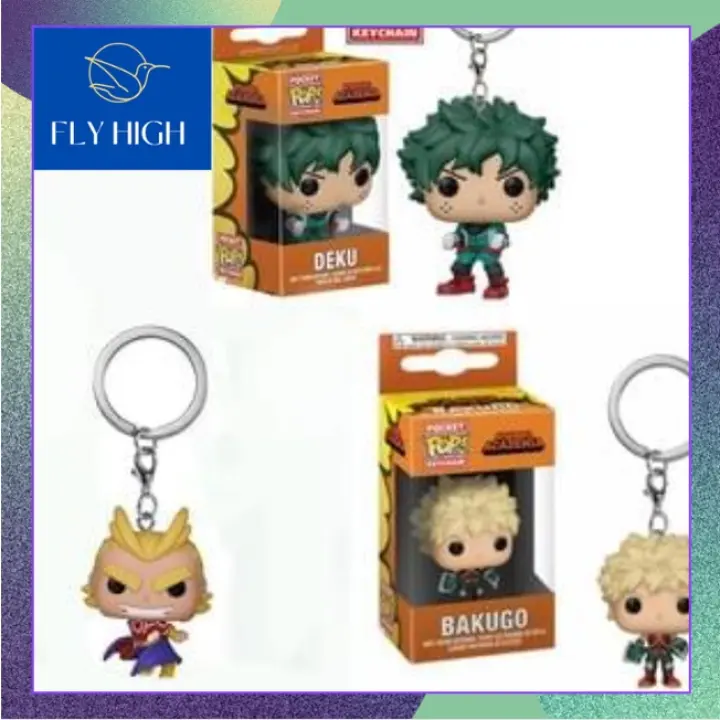 ♟Funko Pop Keychain Animation My Hero Academia - BAKUGO Vinyl Figure Keyring Model Doll Toy♠