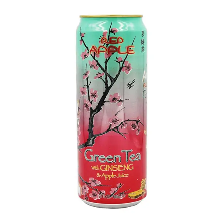 AriZona Red Apple Green Tea with Ginseng&Apple Juice 680ml