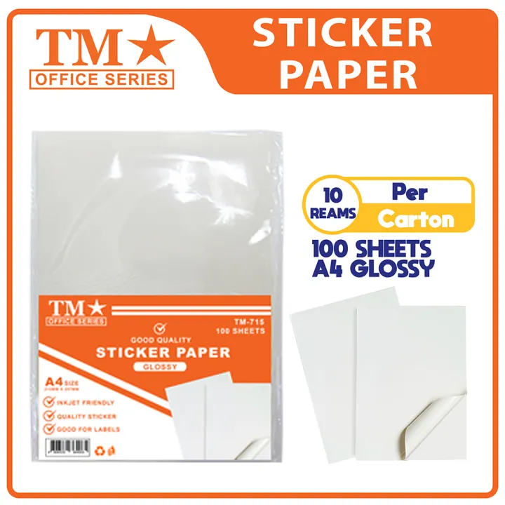 TM 10 reams Sticker Paper A4 100's