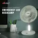 NSS Solar Desk Fan with Light 8"solar Rechargeable Fan solar Electric Fan with Panel retractable fan NS-F827. 