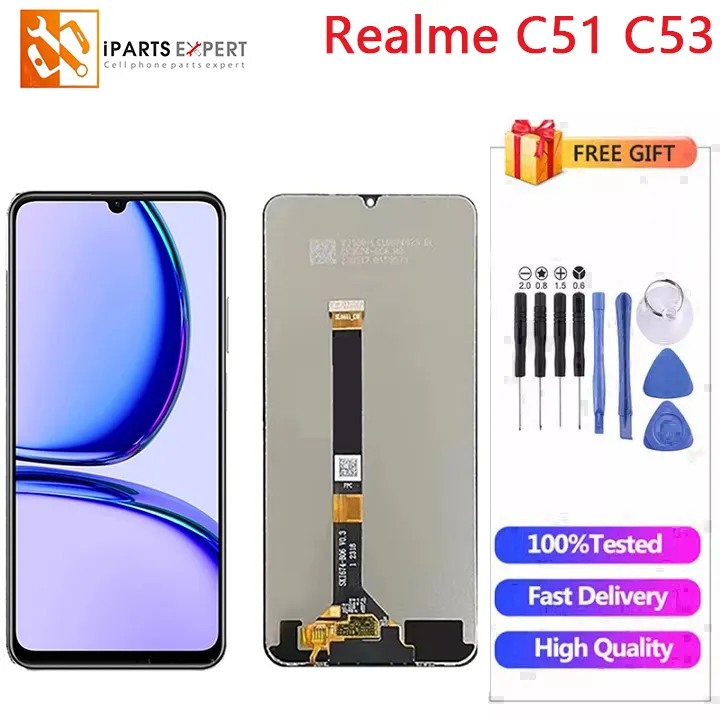 IPARTSEXPERT 6.74'' Original LCD For Realme C53 C51 RMX3760 RMX3830 LCD Display Touch Screen Digitizer Assembly For Realme Narzo N53 C60