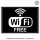 Free Wifi Zone Sign Label - Laminated Signage - A4 / A5 Size. 