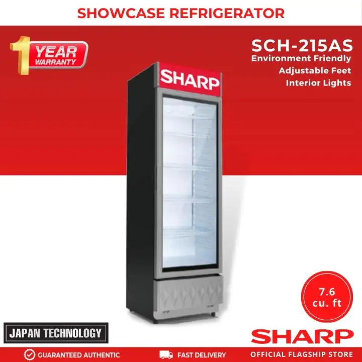 Sharp SCH-215AS 1 Door Showcase Refrigerator