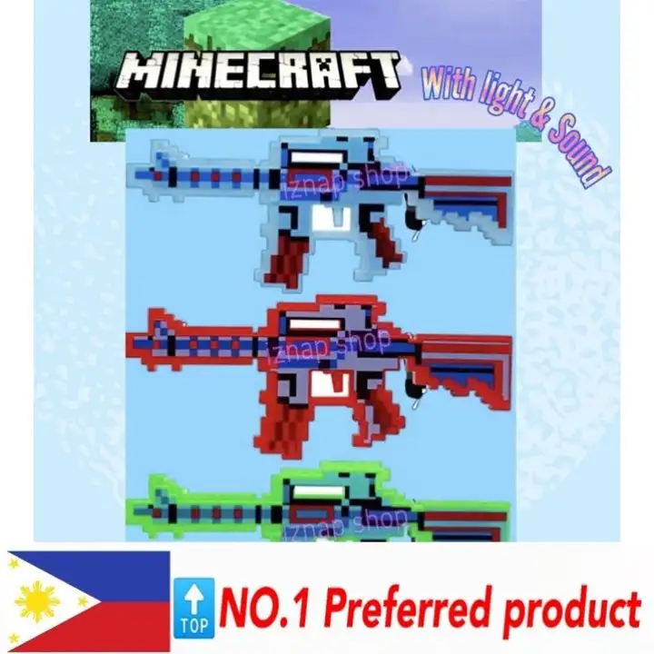 Top1 Minecraft Pixel Gun Toy With Light And Sound Battery Operated Lazada Ph