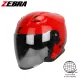 Zebra Motorcycle half face Helmet 3/4 Motor Dual Visor half face Helmet For Riding Gear Free Visor THRSTFLASK YM-902 Solid. 