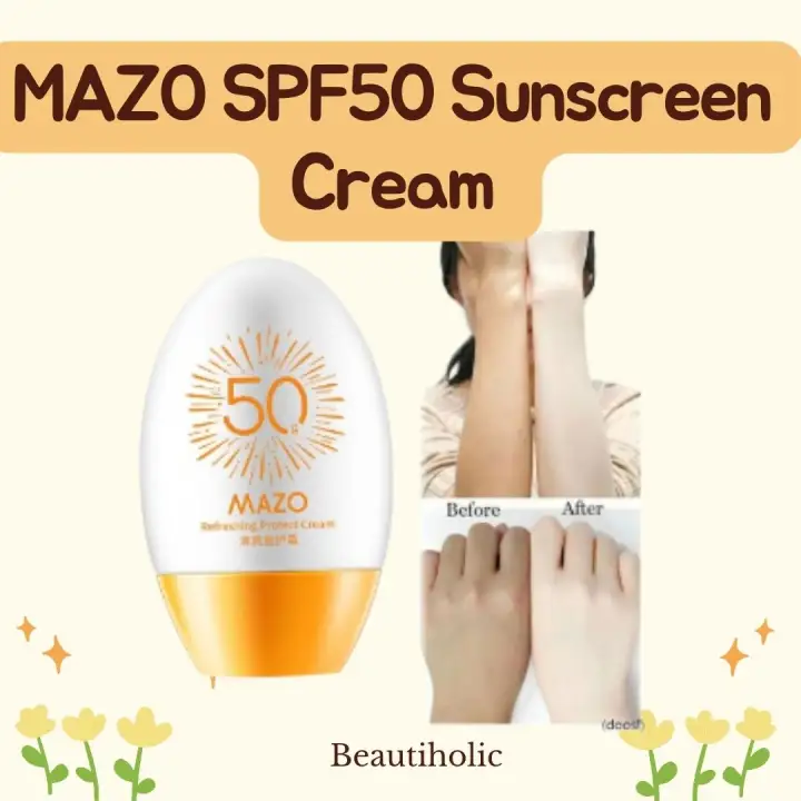 MAZO SPF50 Sunscreen Cream Refreshing Moisturizing Uv Isolation Whitening Sunscreen