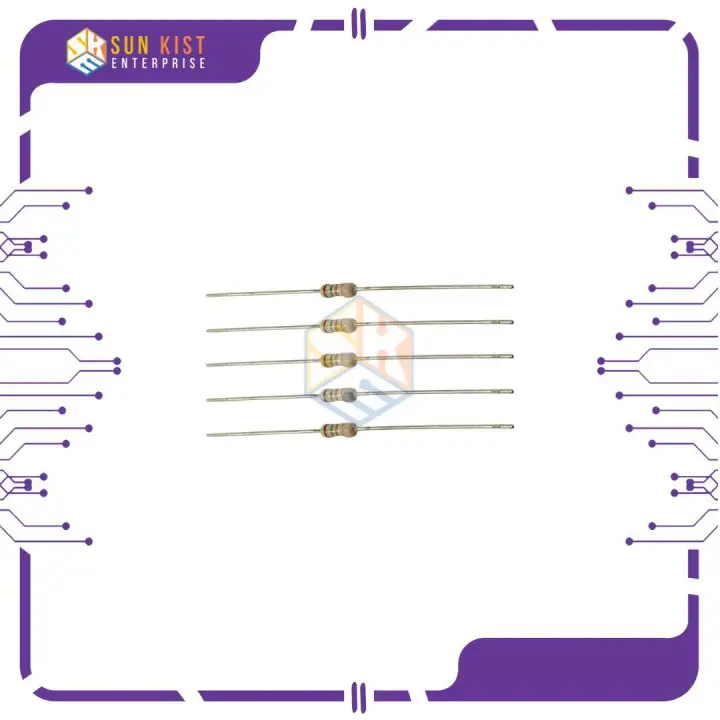 5pcs 150 Ohms Carbon Film Resistor 1/4 watt