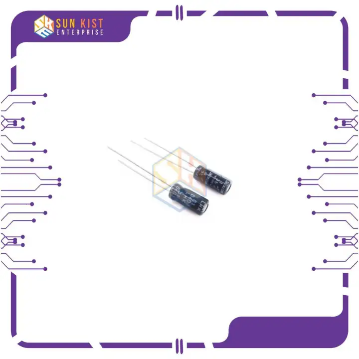 2pcs 1uf 16v Aluminum Electrolytic Capacitor