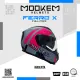 Mookem Helmet Z005 - Magenta - Ferro X - Face Dual Visor Helmet. 