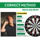 ET Sports dart board set original 18 Inch Double-Sided Flocking dart board with 6Pcs Darts For Bar Office Home Club. 