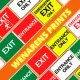 ENTRANCE EXIT ONLY EMERGENCY EXIT Laminated Sign Board A4 Signage Waterproof. 