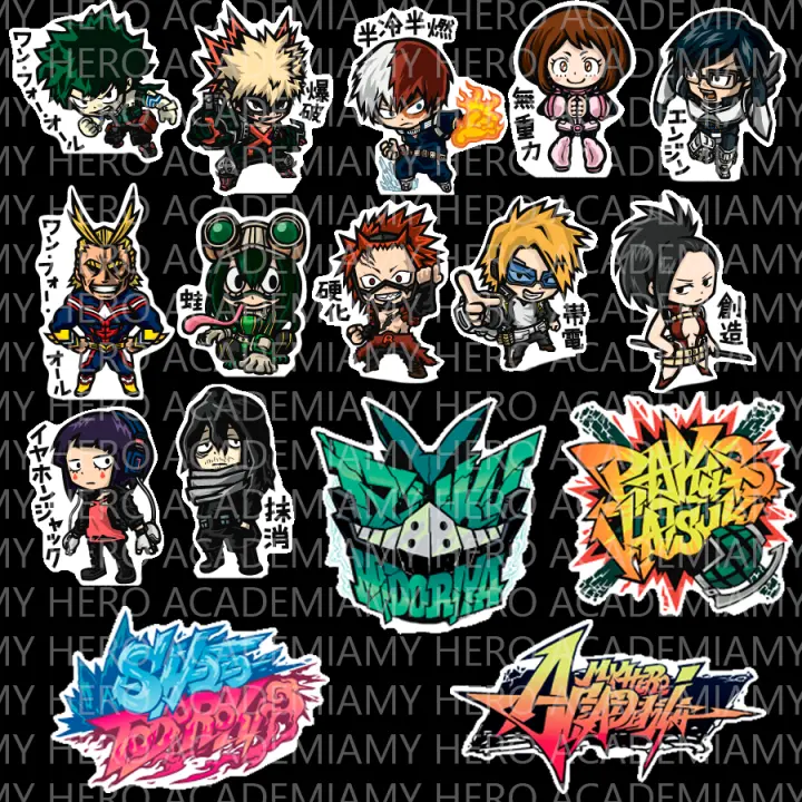 my hero academia anime sticker set high quality waterproof sticker for cars laptop luggage skateboard graffiti cartoon notebook stickers exclusive designs philippine release lazada ph