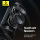 Baseus AeQur 30 Air Wireless Bluetooth Speaker IPX5 Waterproof Portable Loudspeaker Music Stereo Outdoor Subwoofer Splash Proof Rechargeable Music Player with Colorful Ambient Light. 