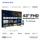 Xitrix 2023 Model 43-inch Full HD Bezel Free Android 11 Smart ISDB Digital TV; 2 Years Warranty Laz Top Seller (Google Playstore, Chromecast Built in, Google Assistant , Dolby Audio). 