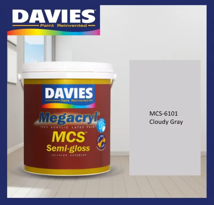 Davies Mega Cryl Semi Gloss Mcs 6101 Cloudy Gray Lazada Ph - Davies Megacryl Latex Paint Colors