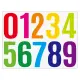 1-4 Inches waterproof Large Sheet Colourful  Number Stickers Alphanumeric Decals for Decoration DIY. 