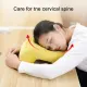 Portable Travel Noon Nap Neck Pillow Office Airplane Driving Nap Support Head Rest Pillow Home Desk Soft Cushion with Relax Hole. 