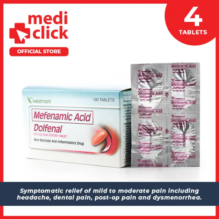 Dolfenal Mefenamic Acid 250mg Tablet 4s Mediclick Lazada Ph