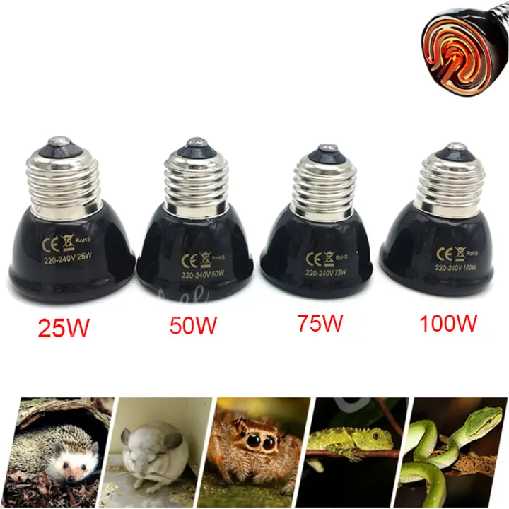 25W/ 50W /75W/100W Pet Heating Lamp Ceramic Heat Emitter Reptile Heat