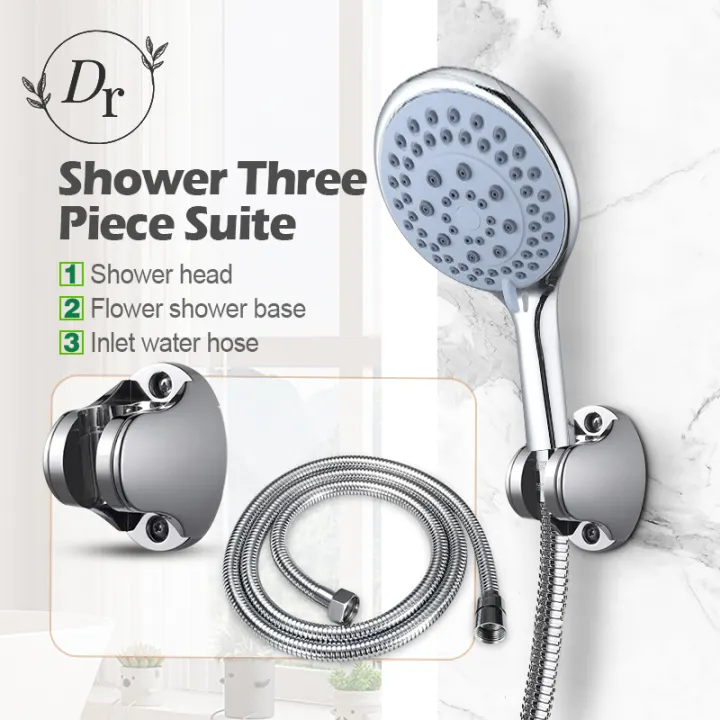 【DR】High quality Pressurized Shower Head Set Adjustable Detachable 3