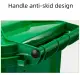 Wheeled trash cans, outdoor large trash cans with covers, and isolation of large trash cans. 