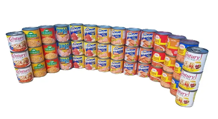 Assorted Grocery Package Set 024 - Budget Canned Goods Package - pack of 42 small size cans (Read product details below)