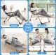 3in1 Folding chair and sleeping bed Foldable Chair and Sleeping Bed Reclining Chair Folding Beach Chair with Adjustable Headrest Double Square Tube. 