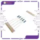 5pcs 1.5k Ohms Metal Film Resistor 1/2 watt. 