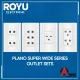 Royu Super Wide Series Universal Outlet Sets - WS113 WS115 WS913 WS901 2 Gang Universal Outlet Set 3 Gang Universal Outlet Set 1 Gang Aircon Outlet Set Duplex Universal Outlet with Ground & Shutter. 